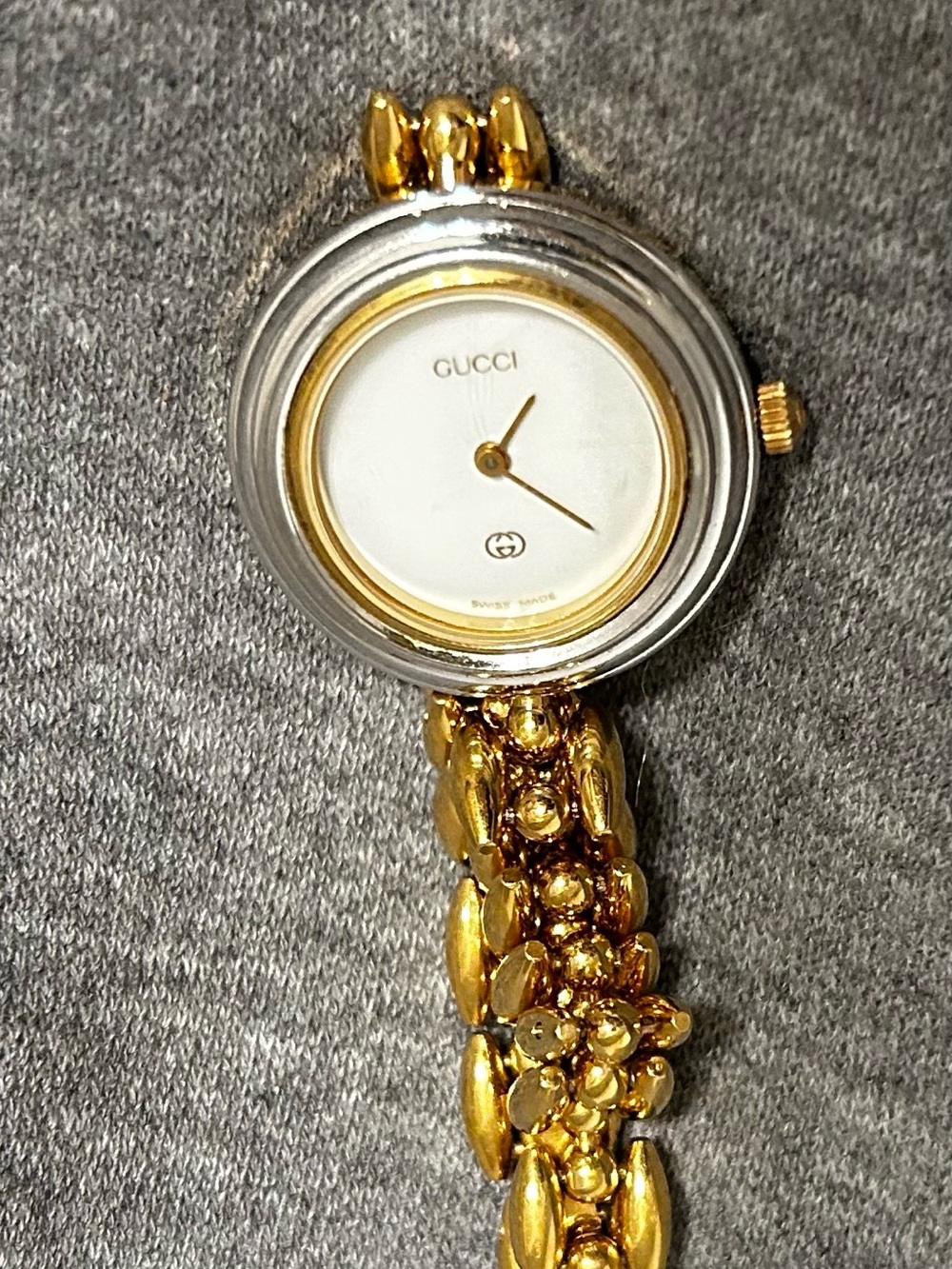 Gucci Two-Tone Gold and Silver Women's Bracelet Watch